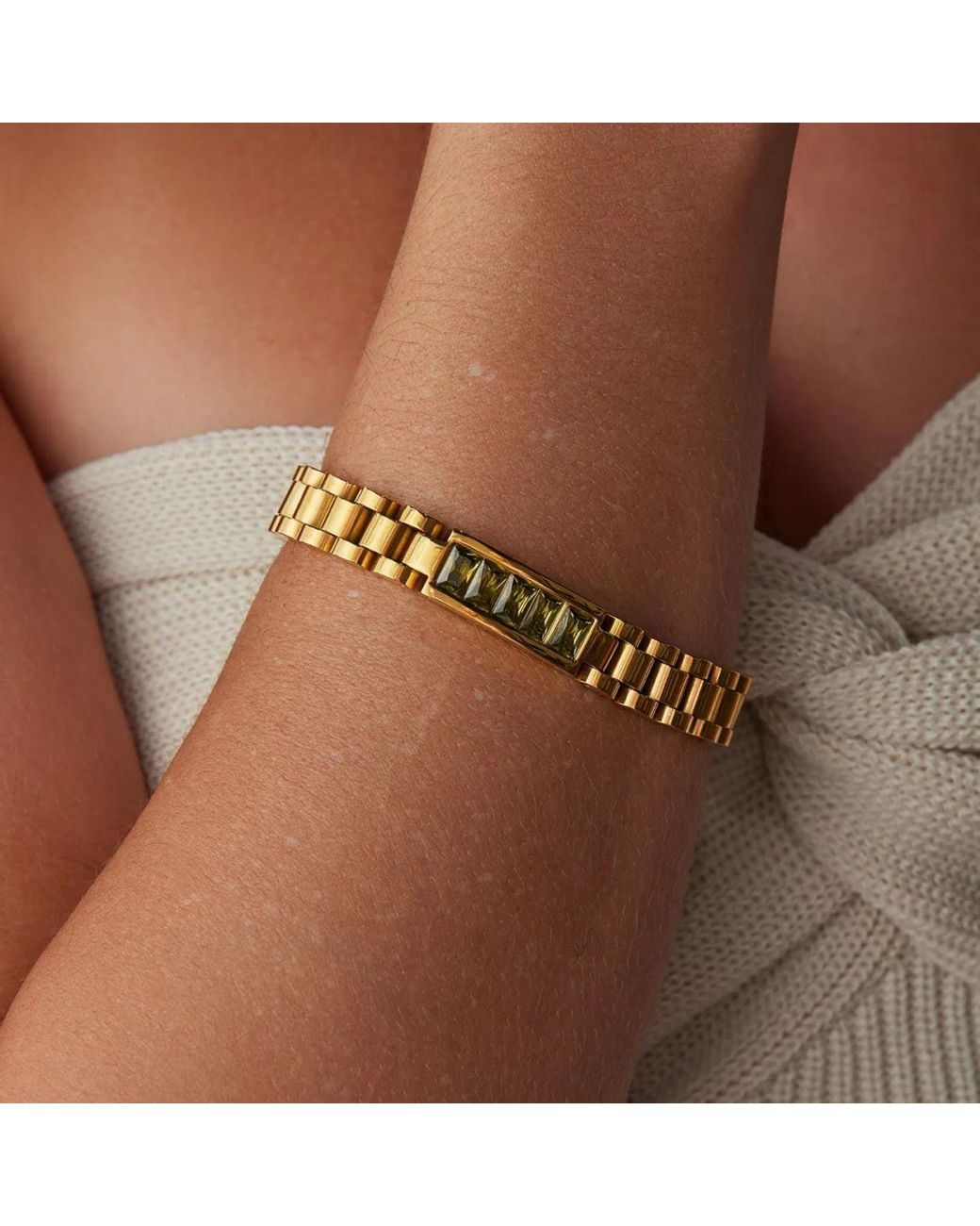 Adriana Pappas Designs Metallic Watch Band Bracelet