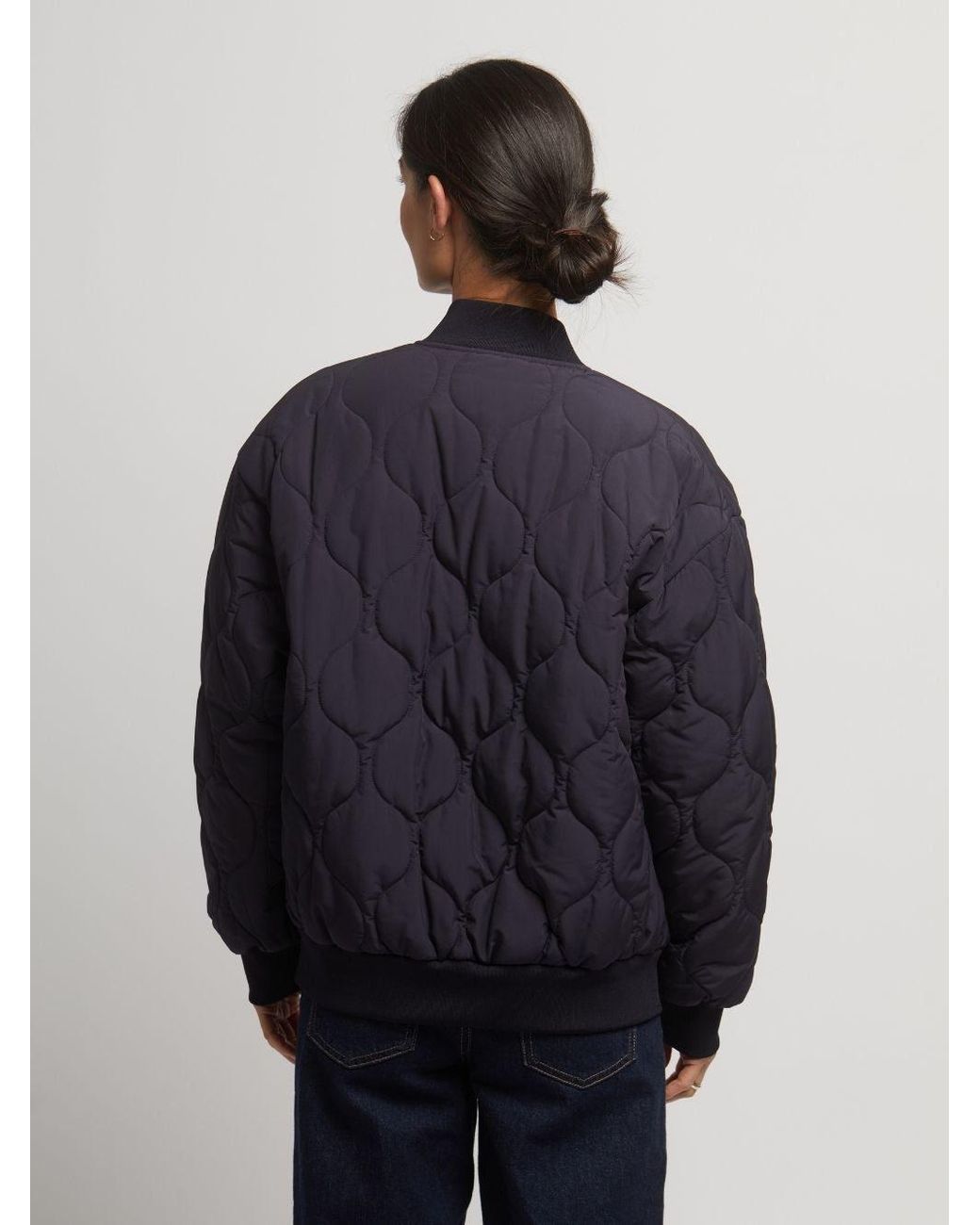 Guards London Blue Grace Quilted Bomber Jacket