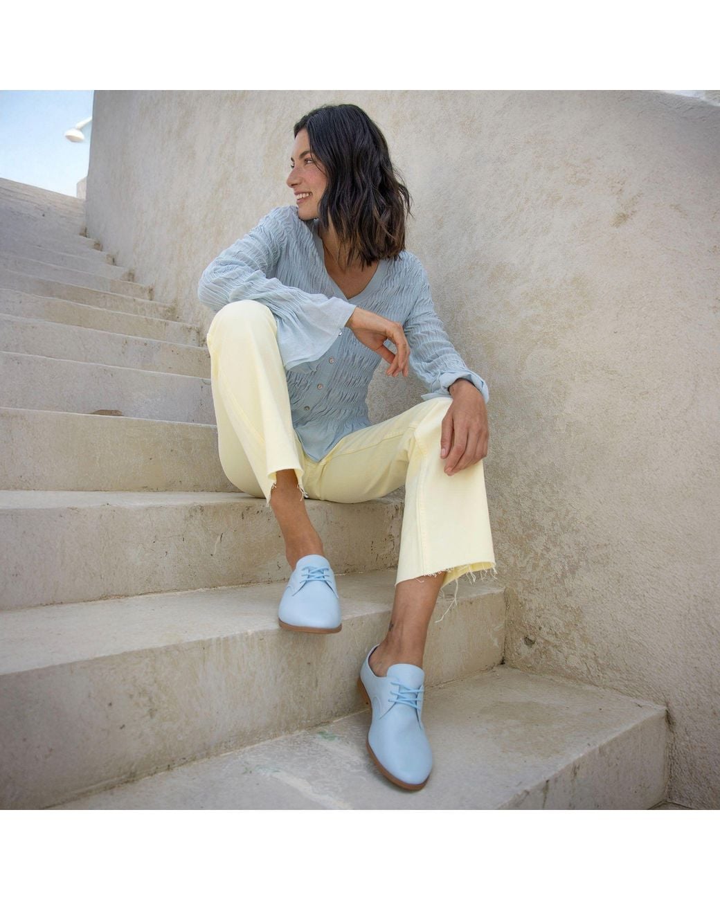 Womads Blue Cloud Oxfords