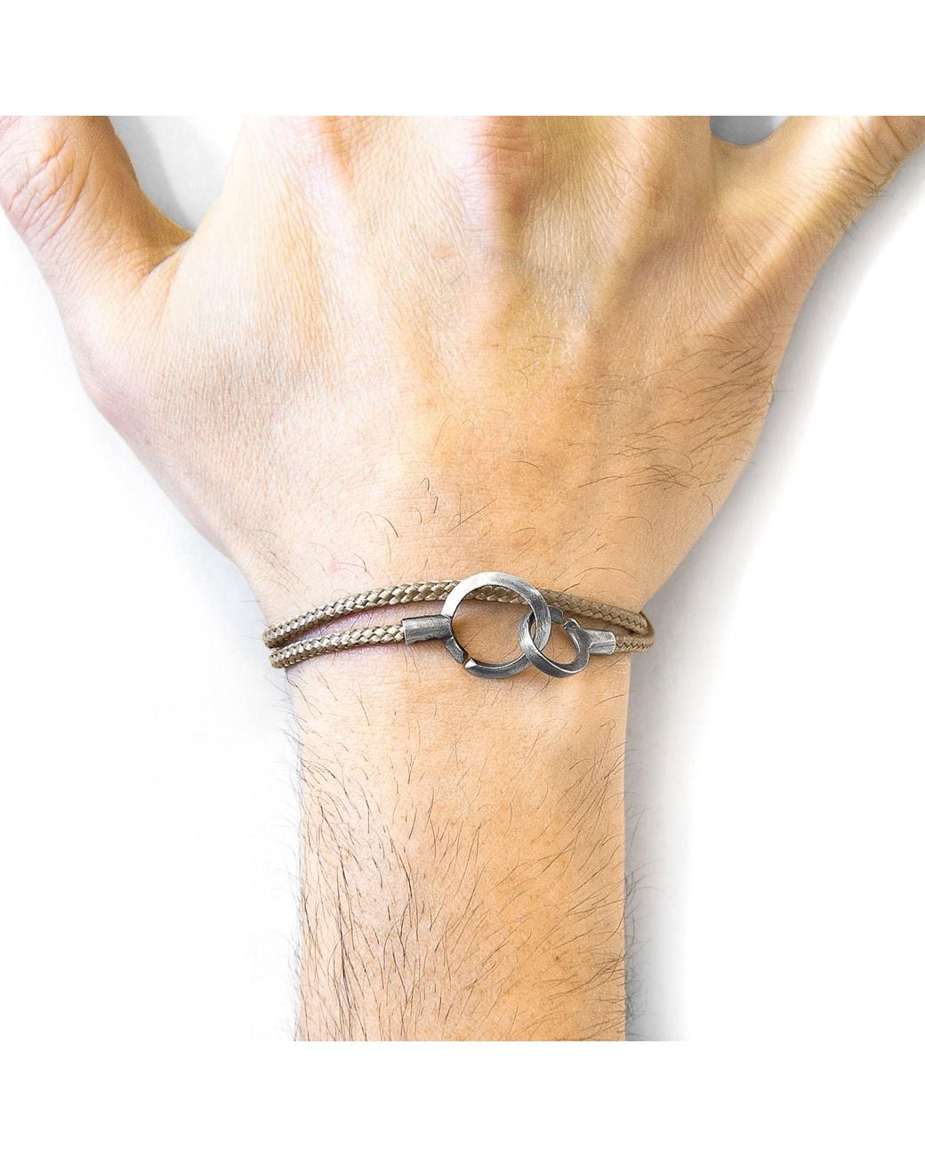 Anchor and Crew Metallic Sand Montrose & Rope Bracelet for men