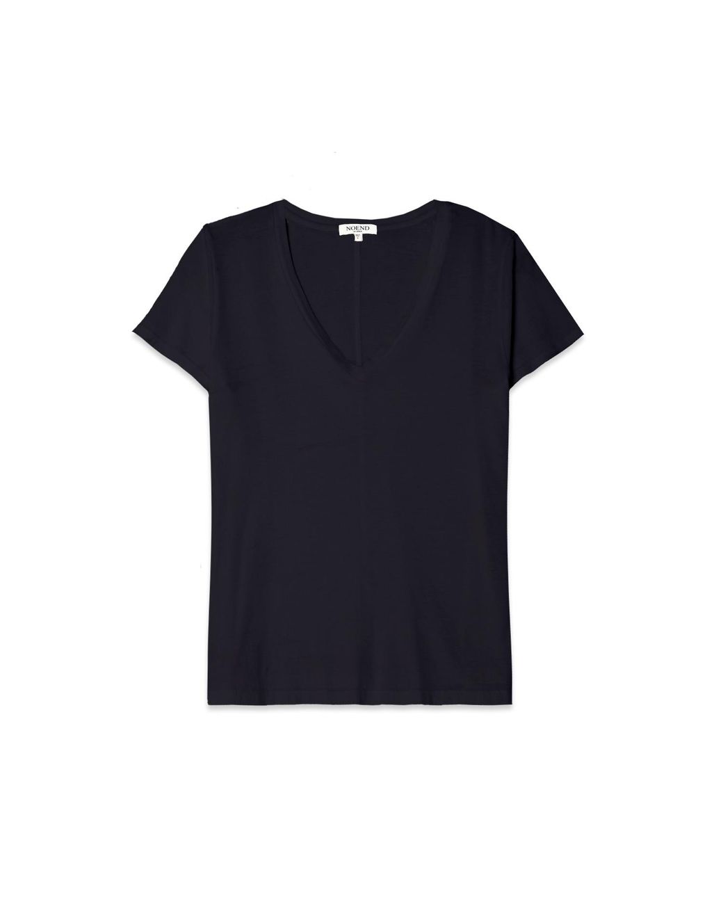 NOEND Blue Supima Cotton V Neck Tee