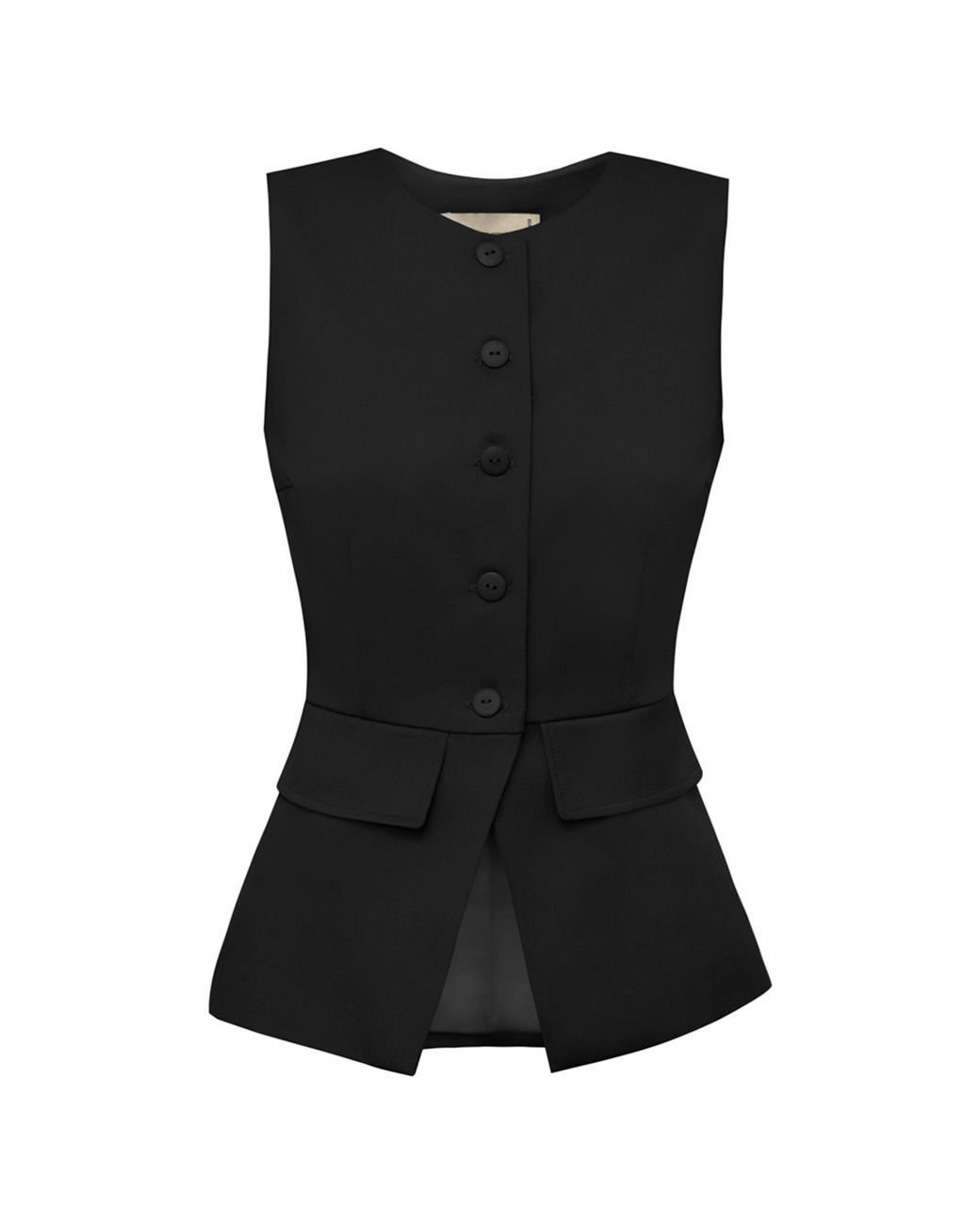 ALINA CERNĂTESCU Black Moss Set High-Neck Waistcoat & Long Panel Skirt