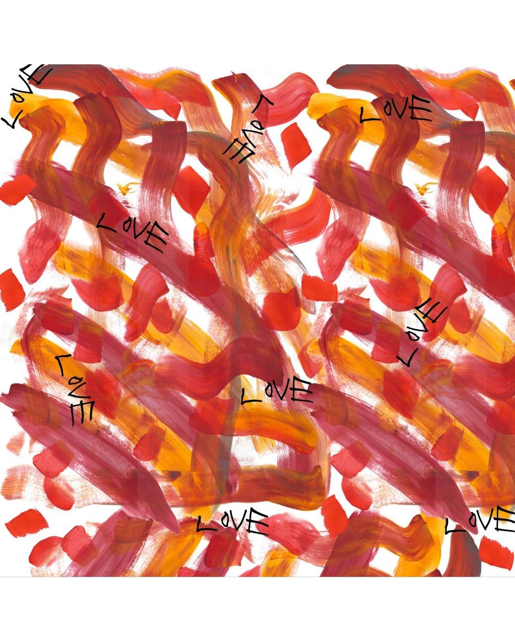 ARSHYS Orange Picasso Silk Scarf for men