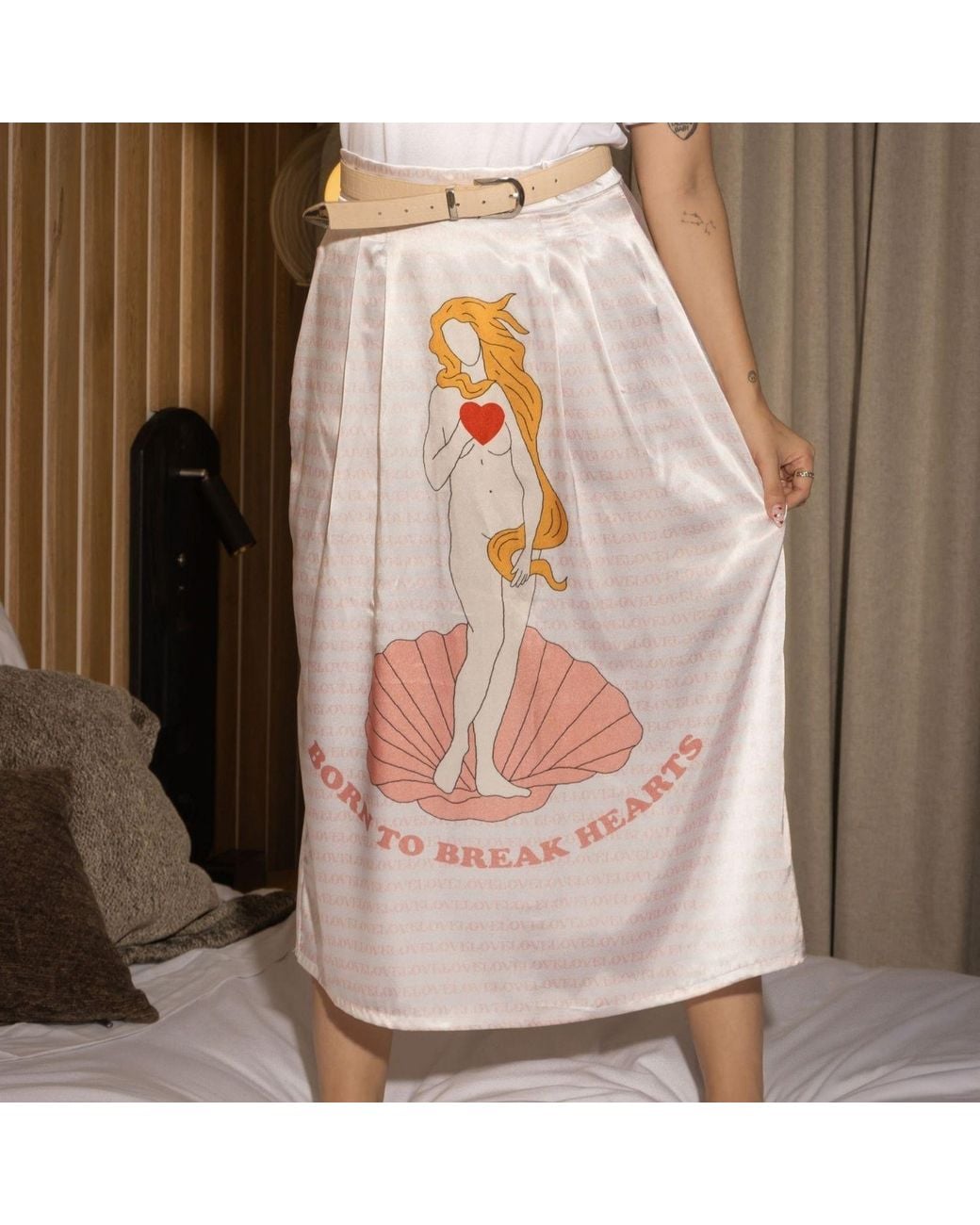 Pineapples Don't Have Sleeves Pink Born To Break Hearts Skirt