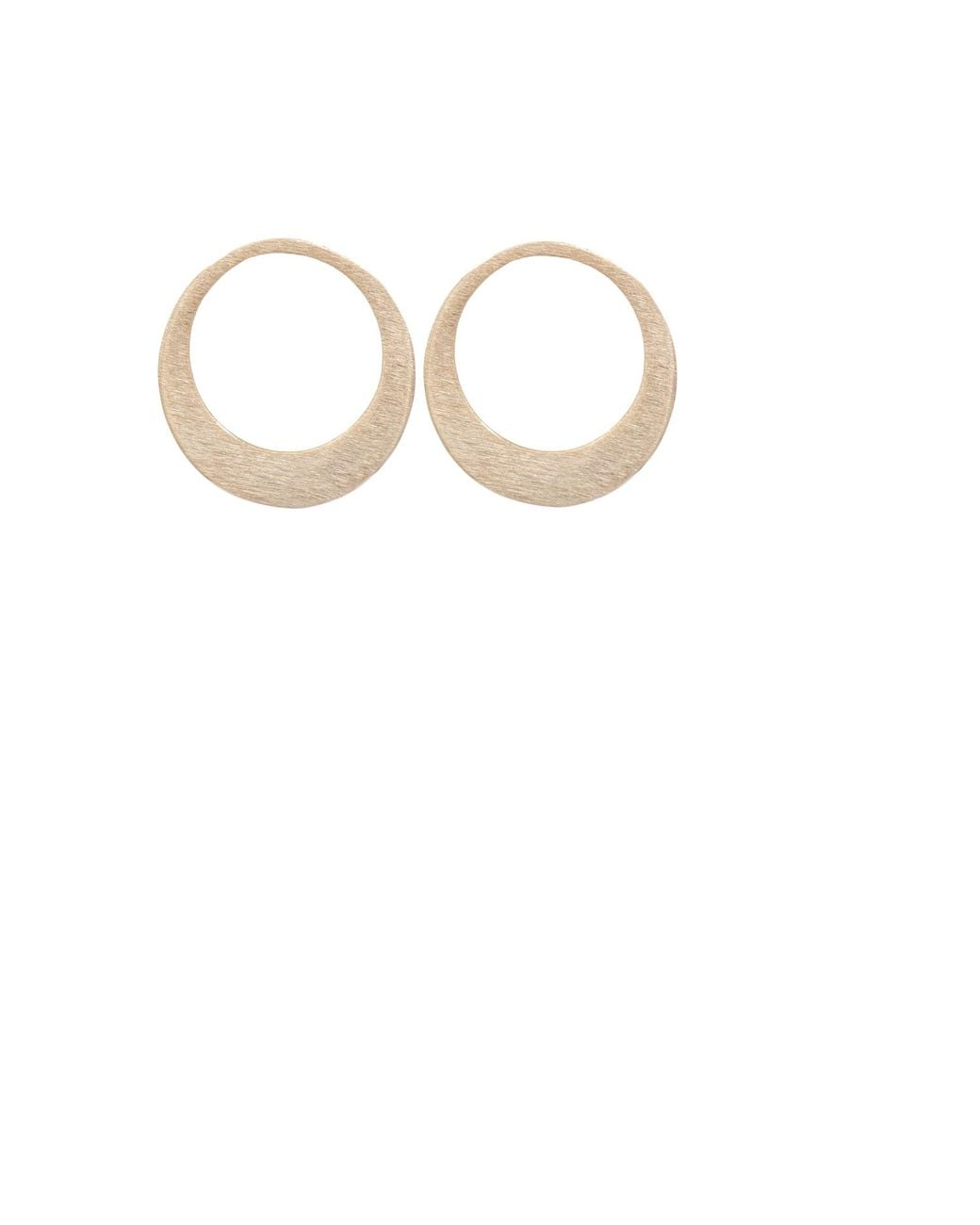 Marcia Moran White Aalyiah Brushed Circle Stud
