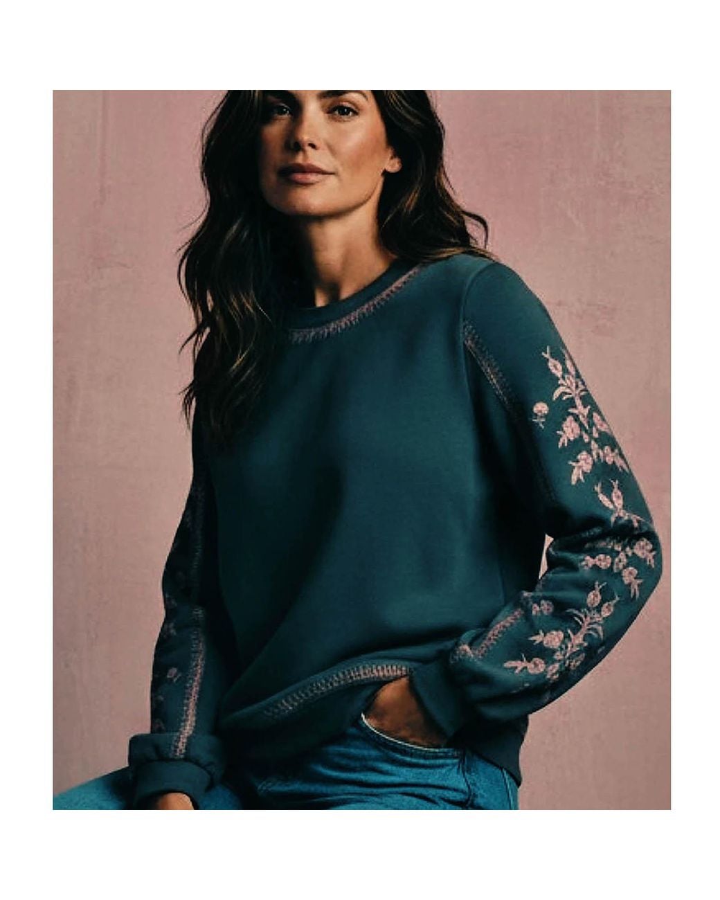 Nooki Design Black Catalina Embroidered Sweater