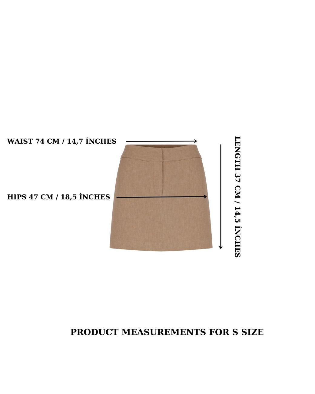 NAZLI CEREN Natural Marde A-line Mini Skirt In Almond Buff