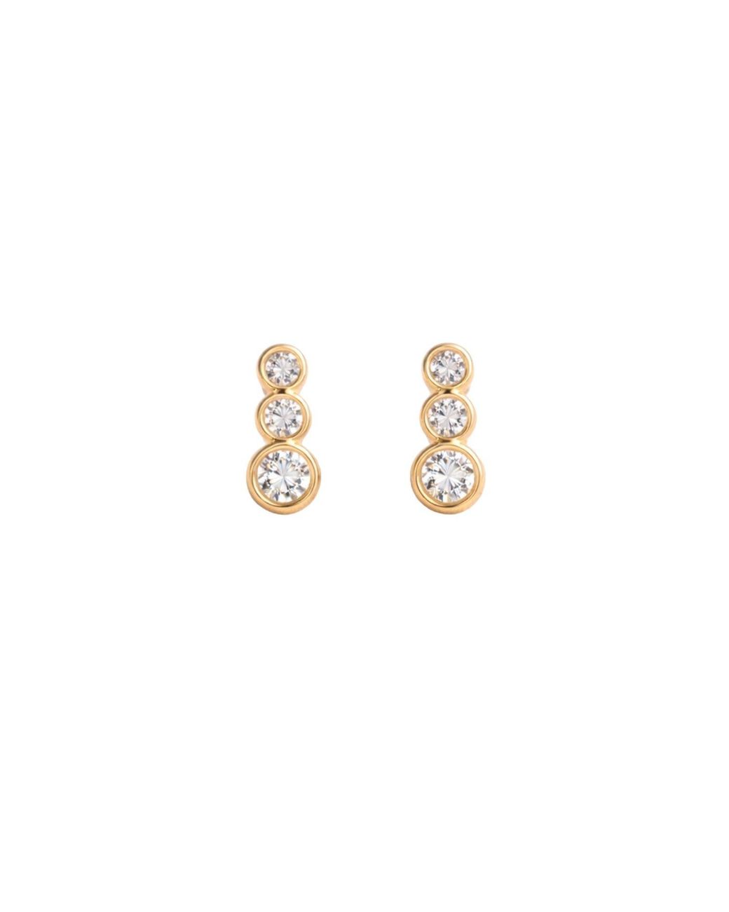 Lily Flo Jewellery Metallic Tripple Diamond Necklace