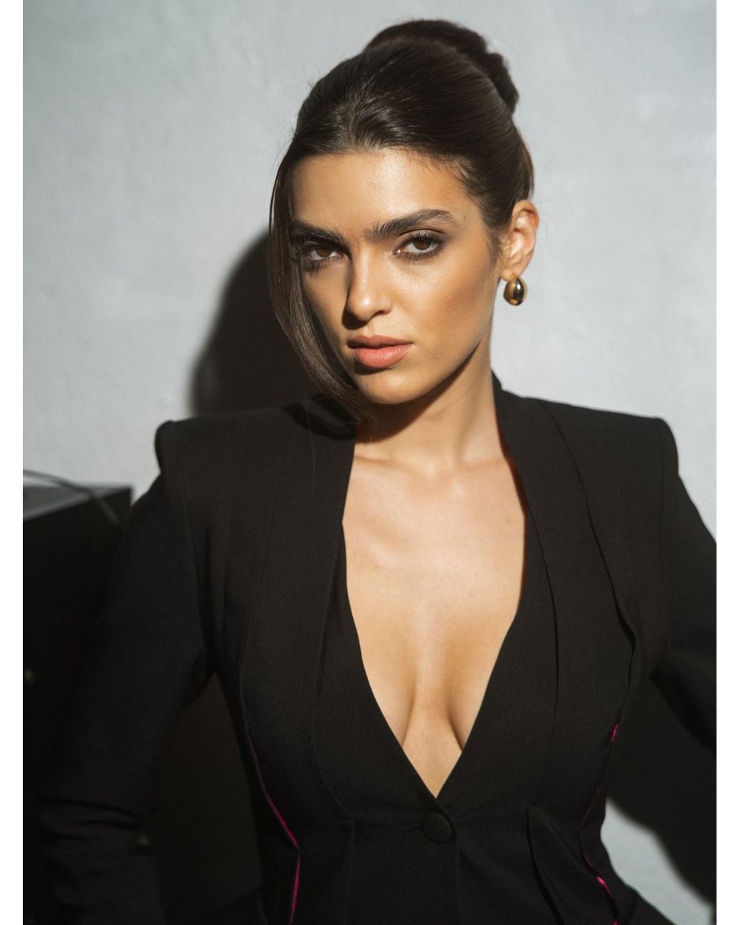 Tia Dorraine Black Mon Chèri Ruffled Blazer