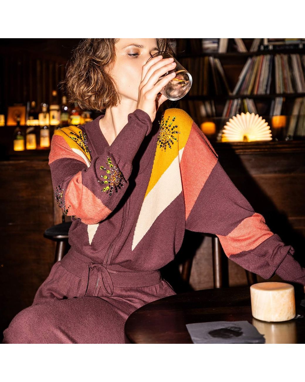 Maison Wanda Purple Starburst Jumpsuit