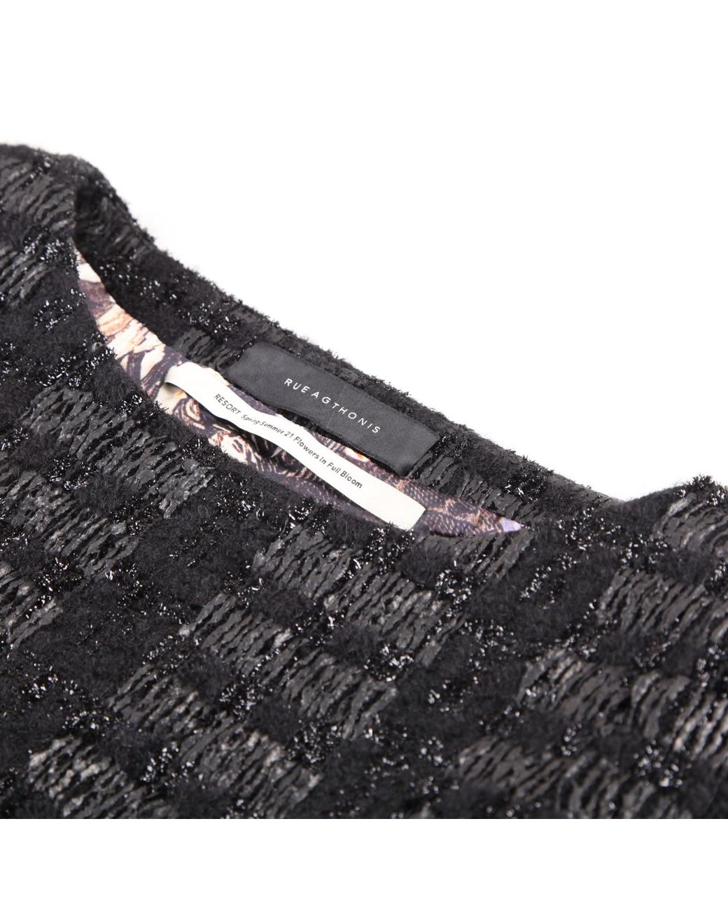 RUE AGTHONIS Black Lendemain Top