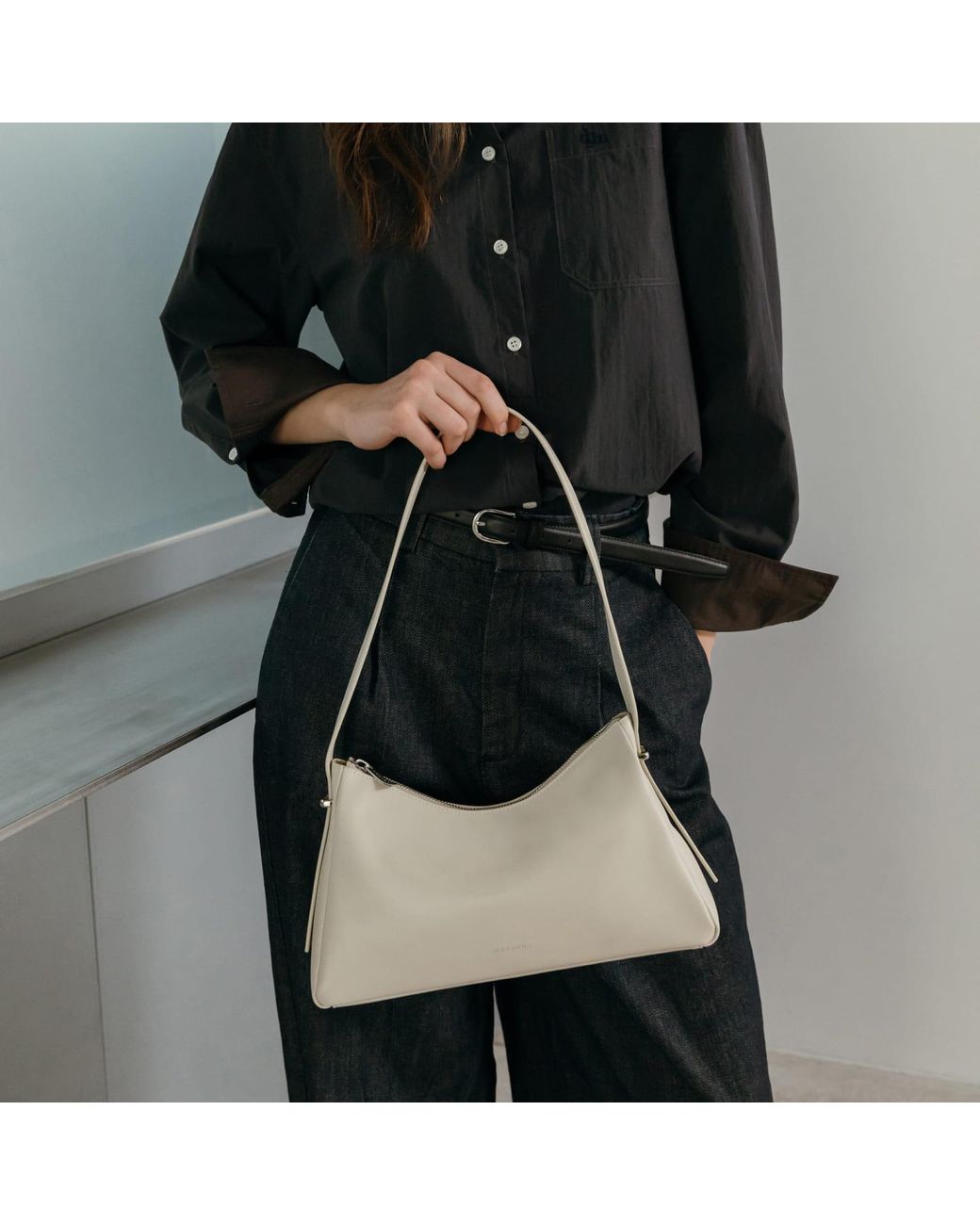 MARHEN.J Natural Solene Vegan Leather Shoulder Bag