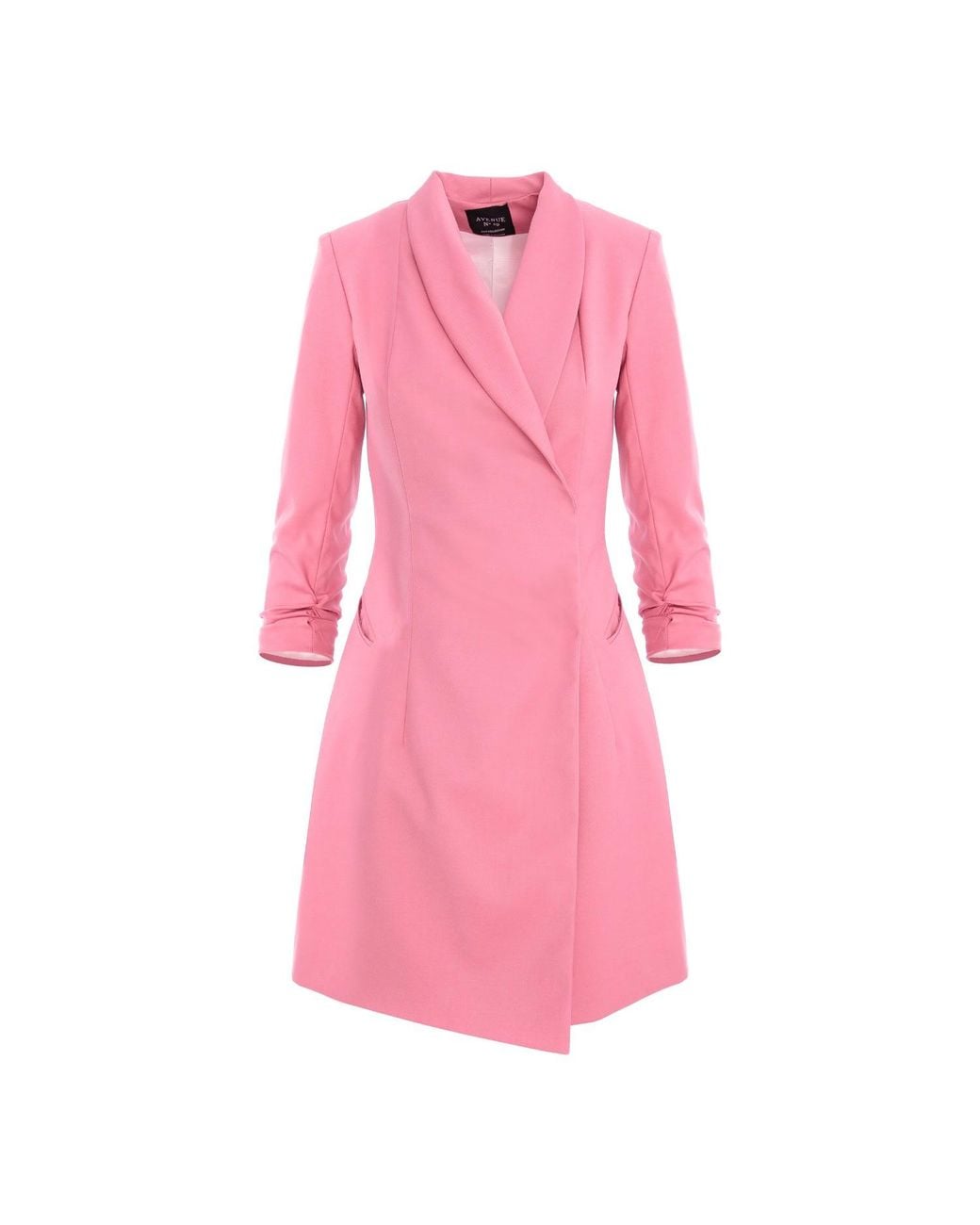 AVENUE No.29 Pink Asymmetric Tailored Blazer Dress