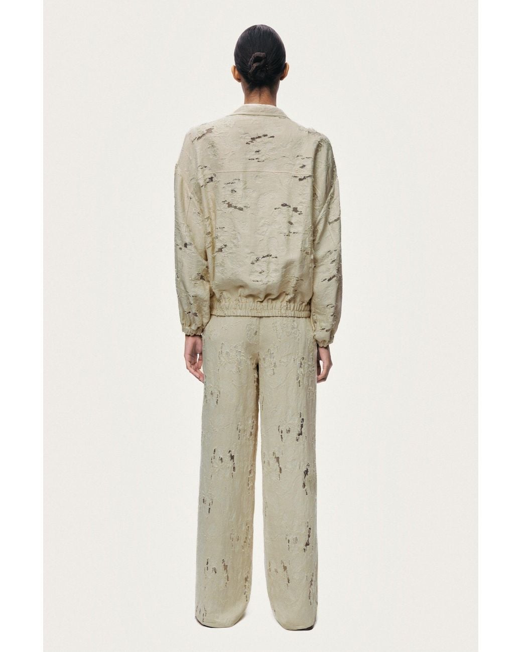 Nocturne Natural Jacquard Bomber Jacket