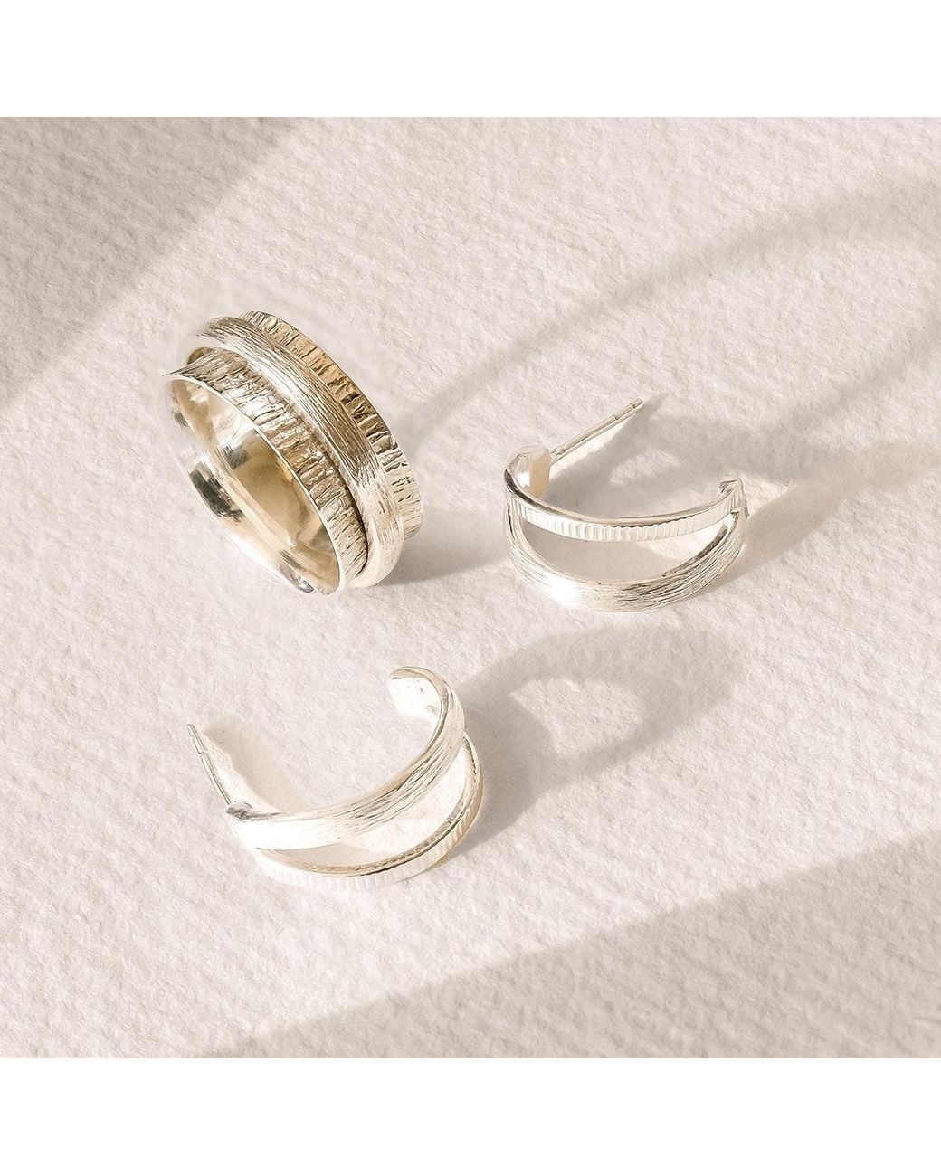 Charlotte's Web Jewellery Metallic Nature Gratitude Hoop Earrings