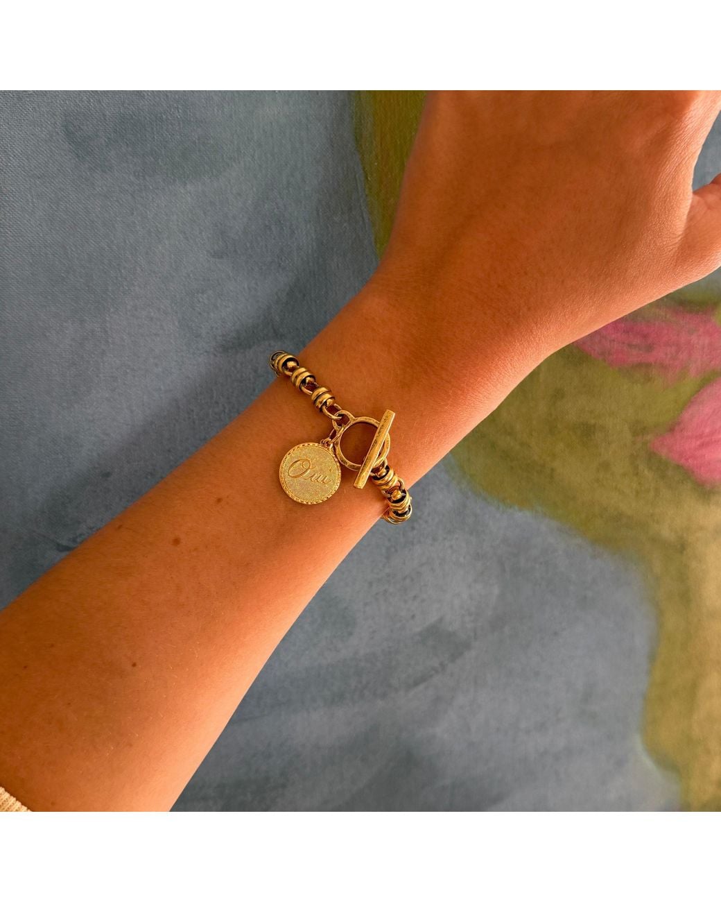 Sccollection Metallic Oui Charm Bracelet