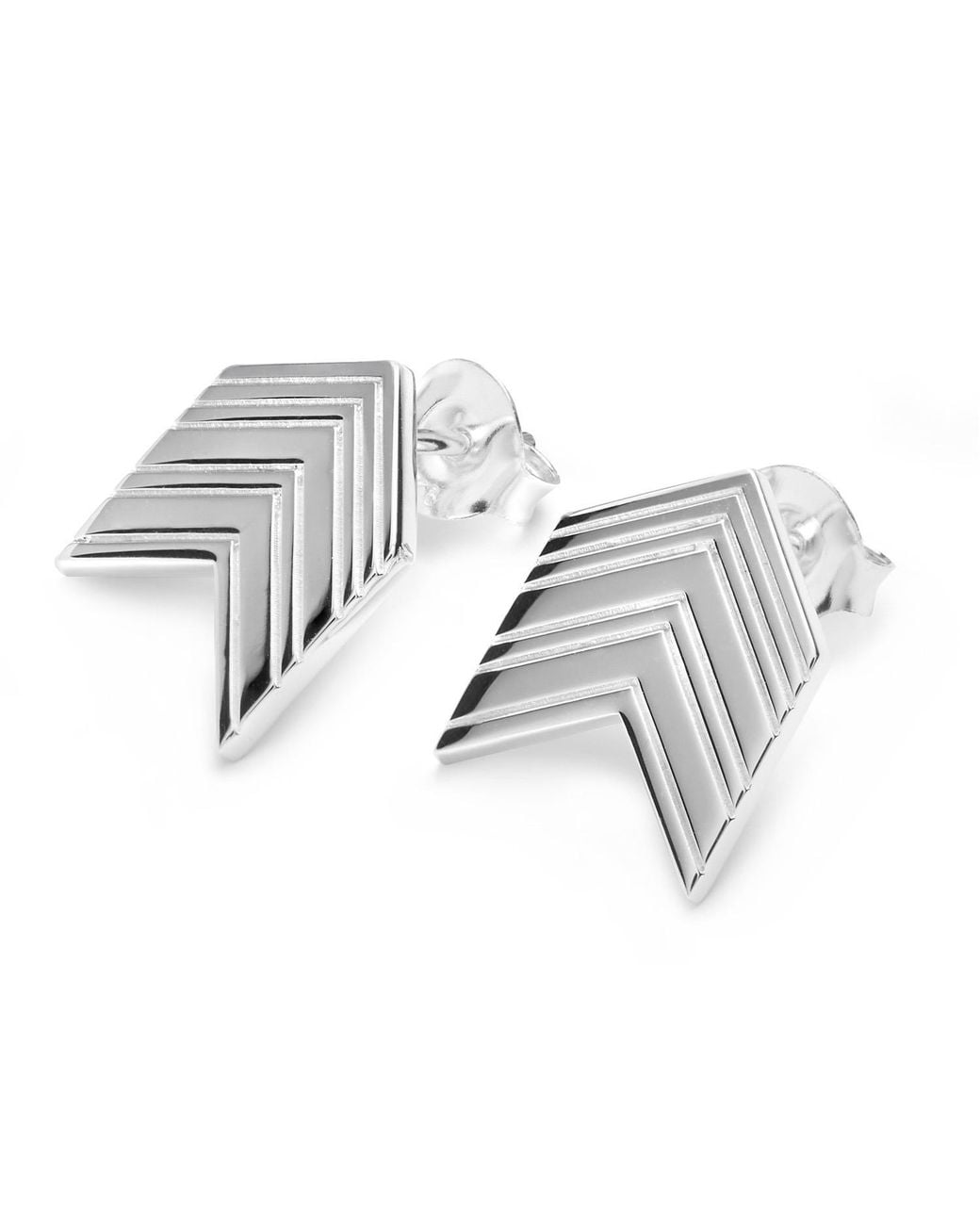 Lucy Quartermaine Metallic Arrow Studs