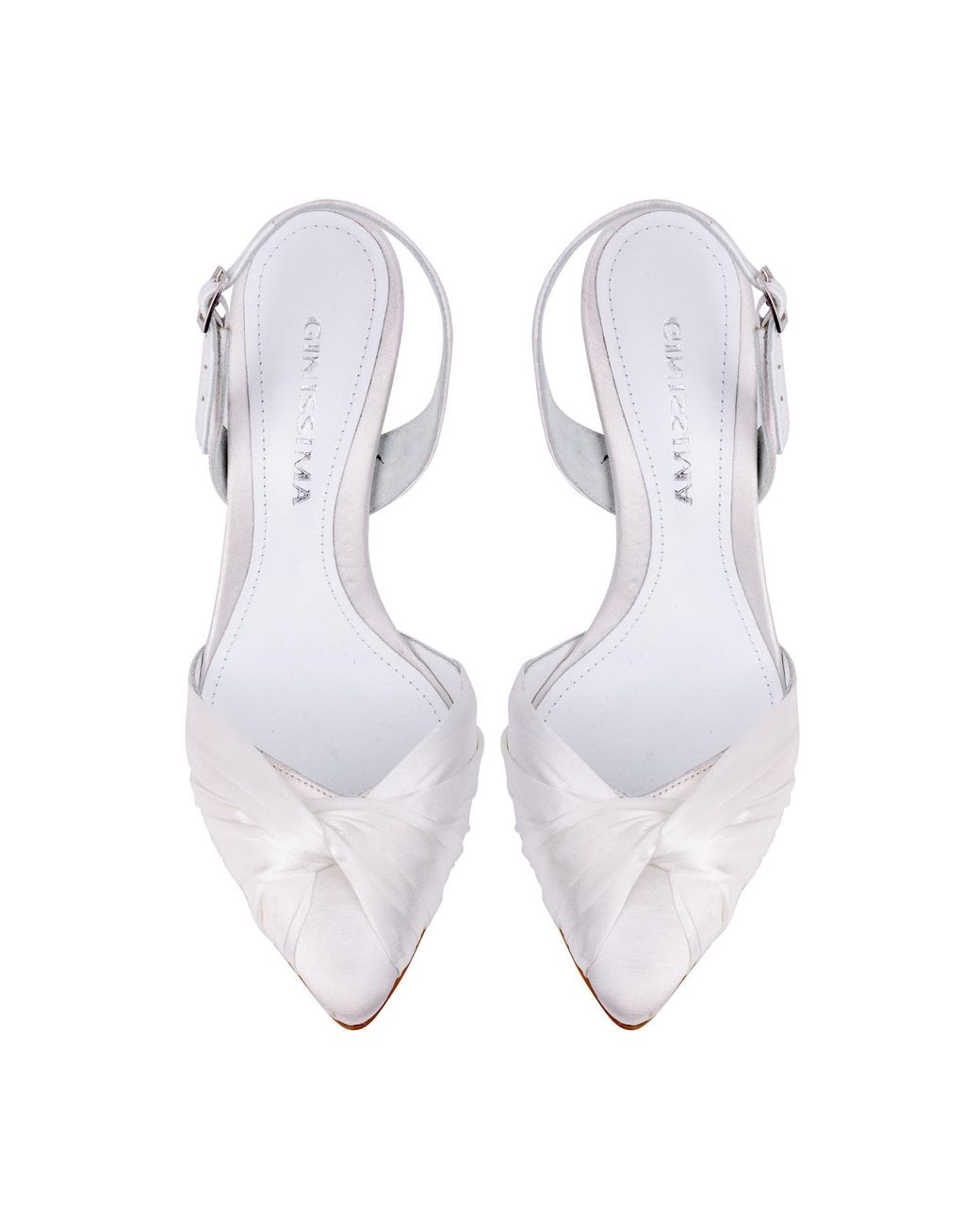Ginissima White Ana Satin Shoes