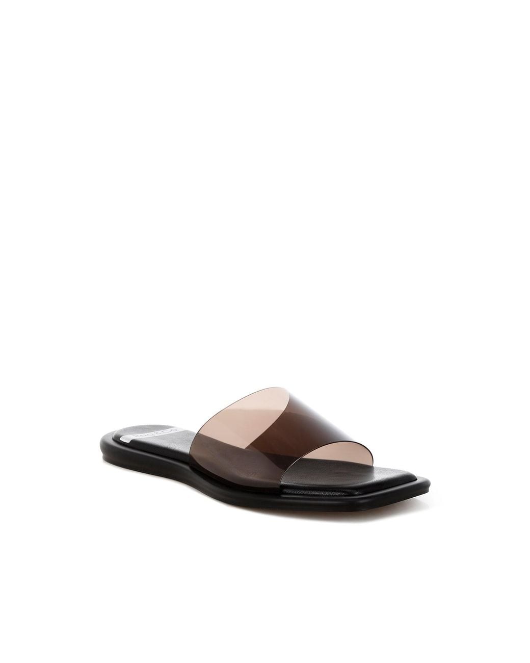 Rag & Co Black Aponi Tinted Strap Slip Ons
