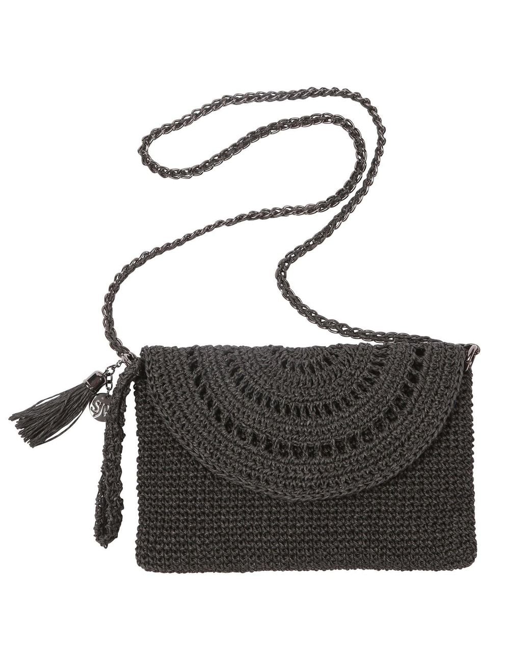 SJW BAGS LONDON Black Grace Hand Crochet Bag
