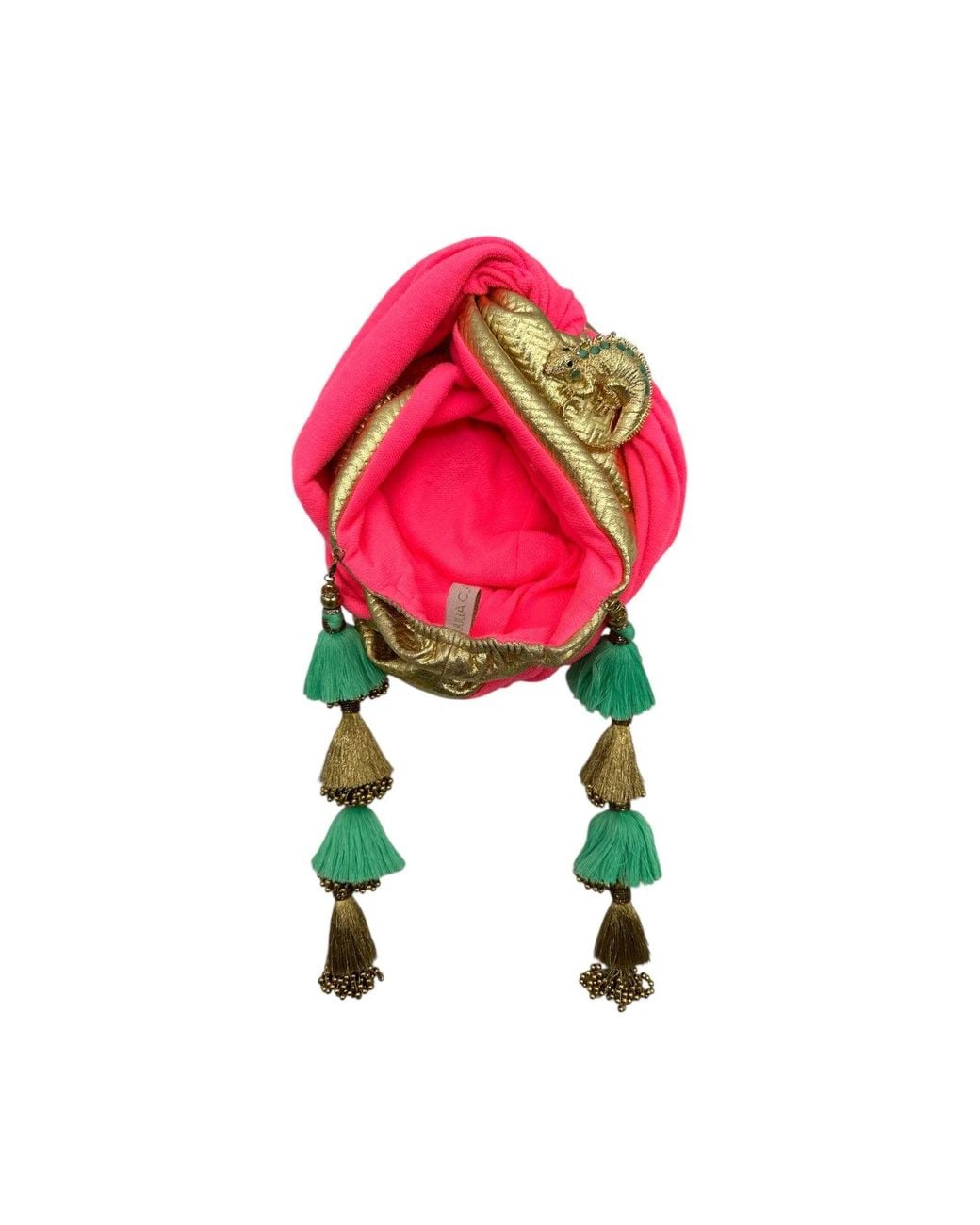 Julia Clancey Red Golden Zia Lizard Reversible Dorado Turban