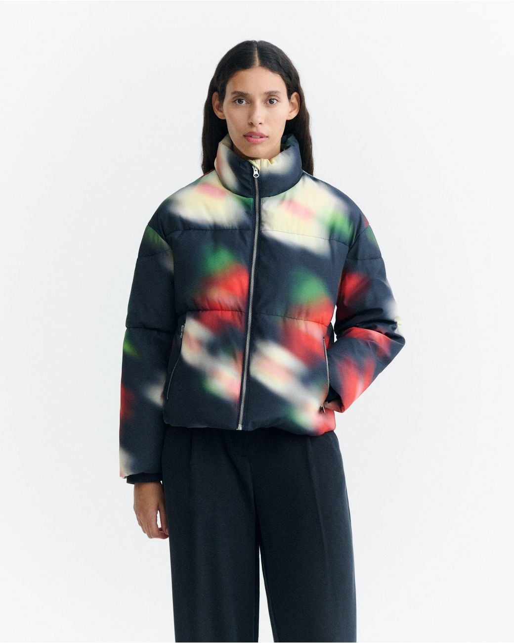 Thinking Mu Black Gemma Bloom Quilted Jacket