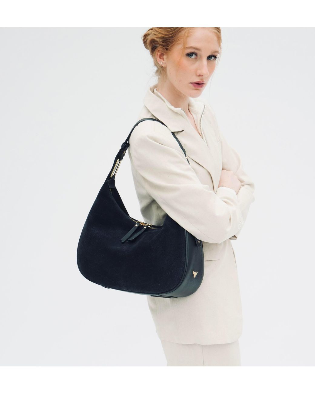 Apatchy London Blue The Charlie Suede Bag