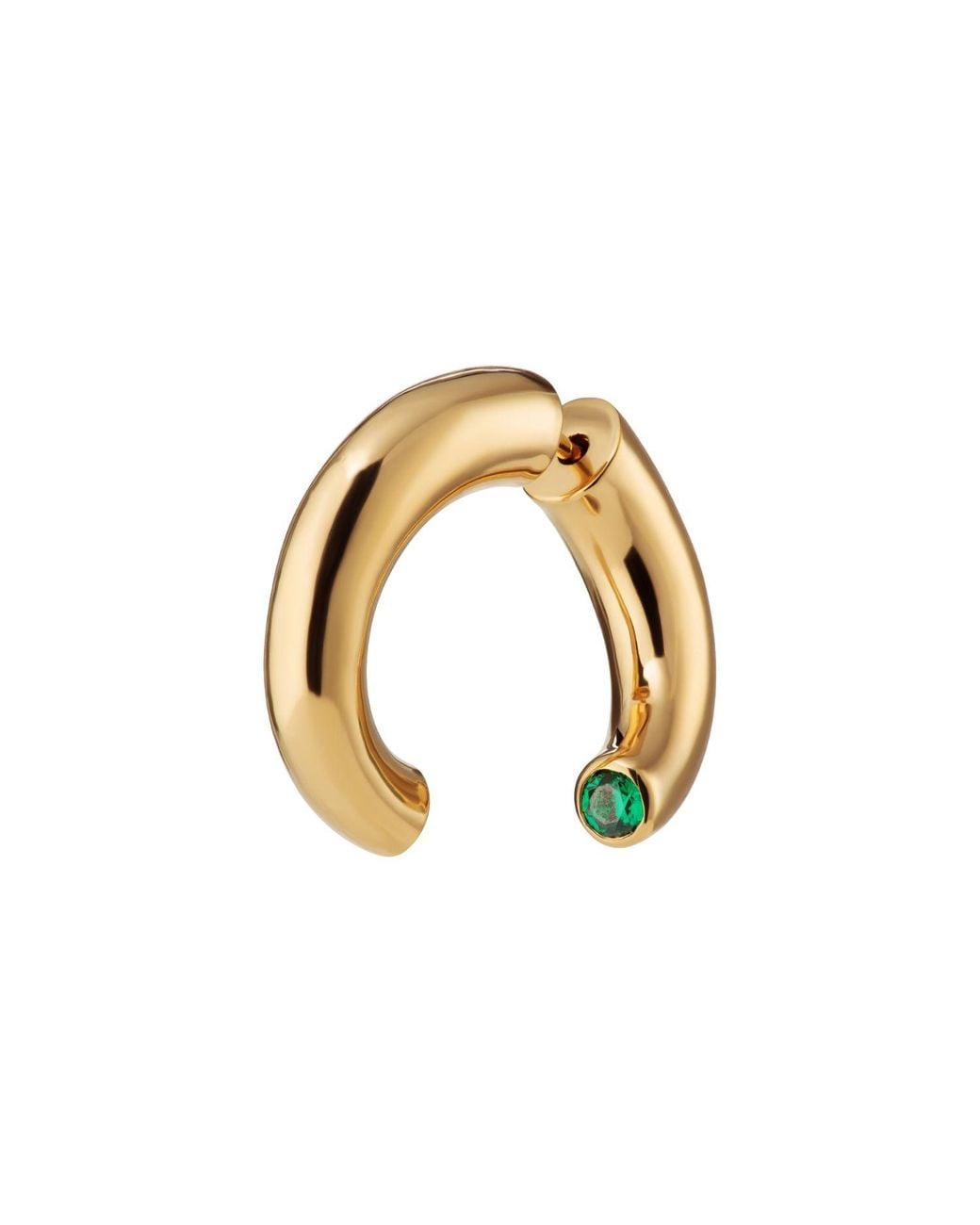 Scream Pretty Metallic Sparkle Single Split Hoop Earring With Stone