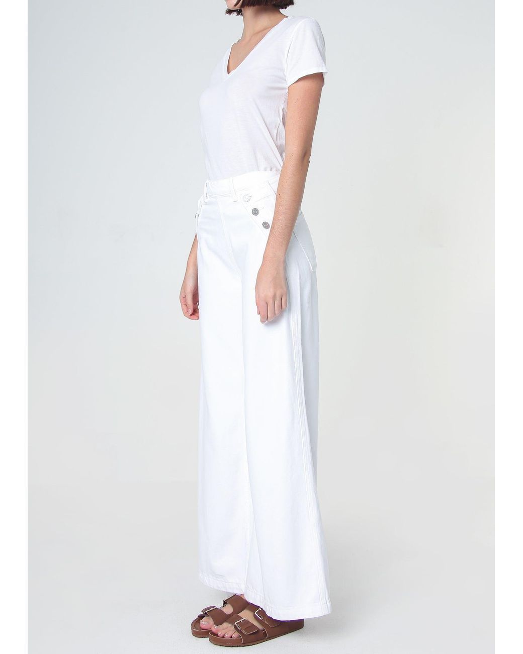 NOEND White Dina High Waisted Wide