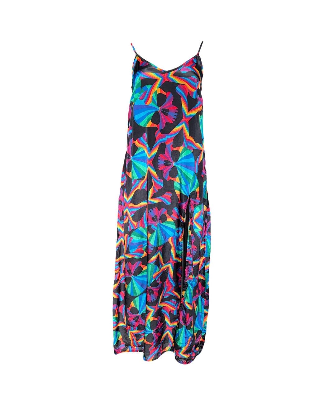 Any Old Iron Blue Skull Long Dress