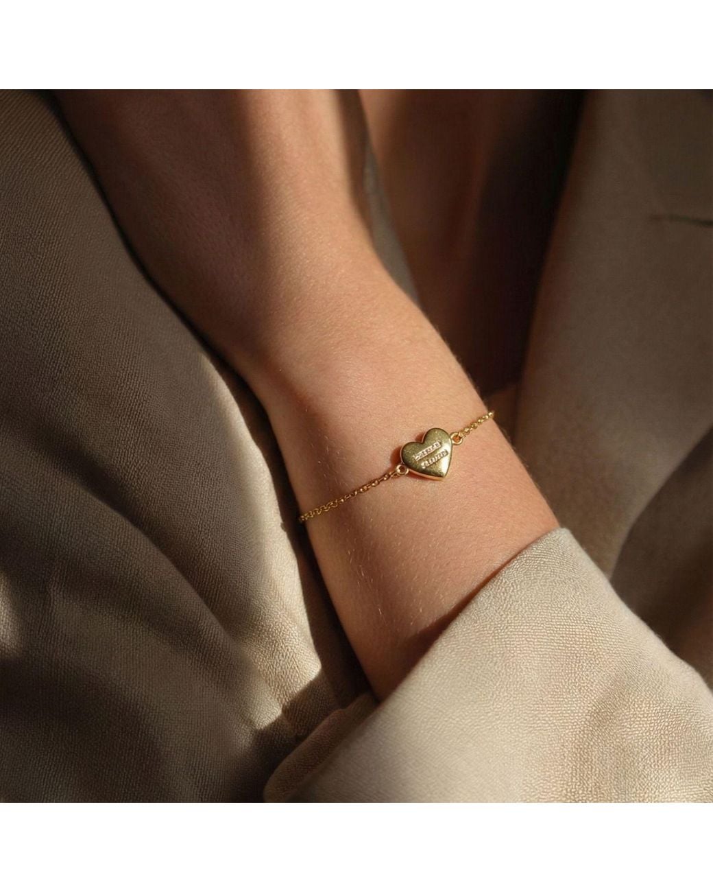 With Love Darling Metallic Equality Heart Bracelet