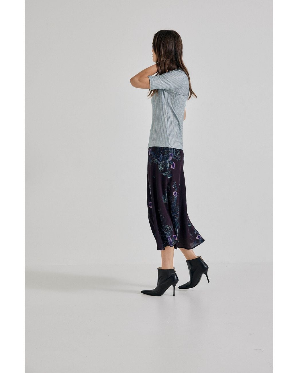 Lindsay Nicholas New York Blue Duchess Skirt