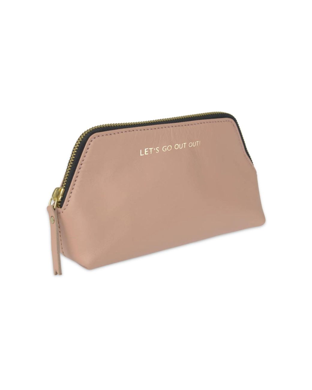 VIDA VIDA Natural Leather Make Up Bag- Let's Go Out Out