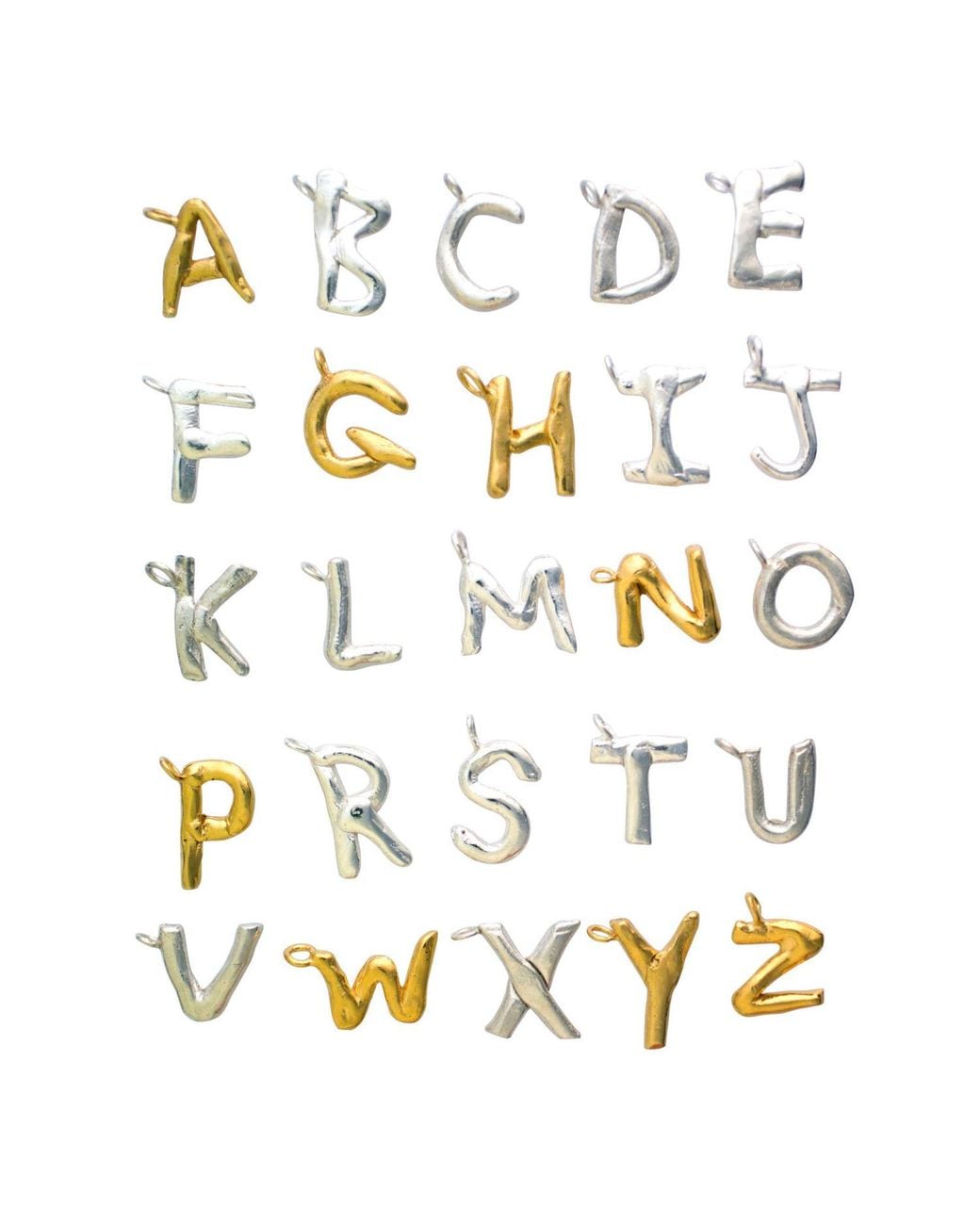 Karen Hallam Metallic Initial Necklace Plated