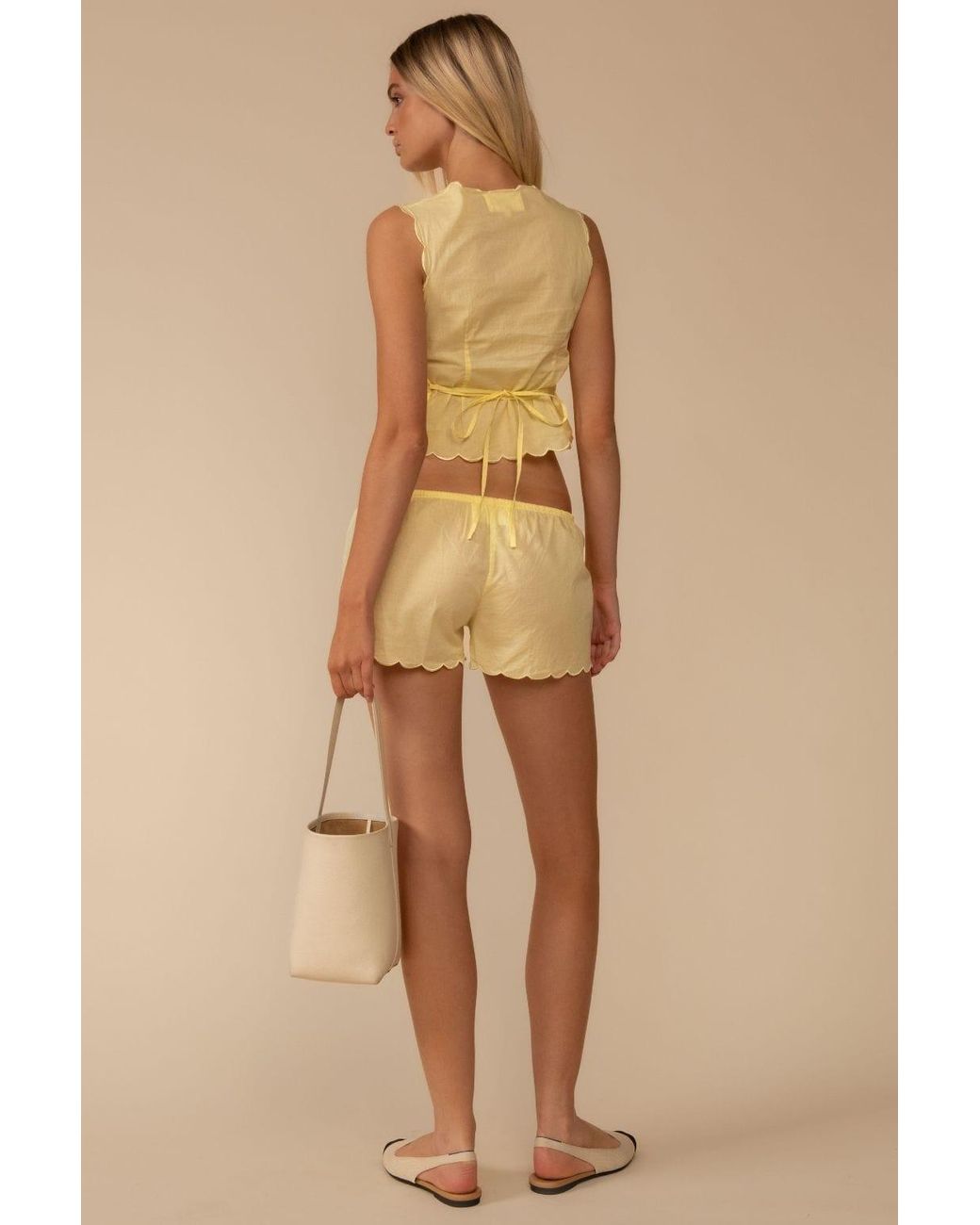 Montce Yellow Sunshine Scalloped Vest