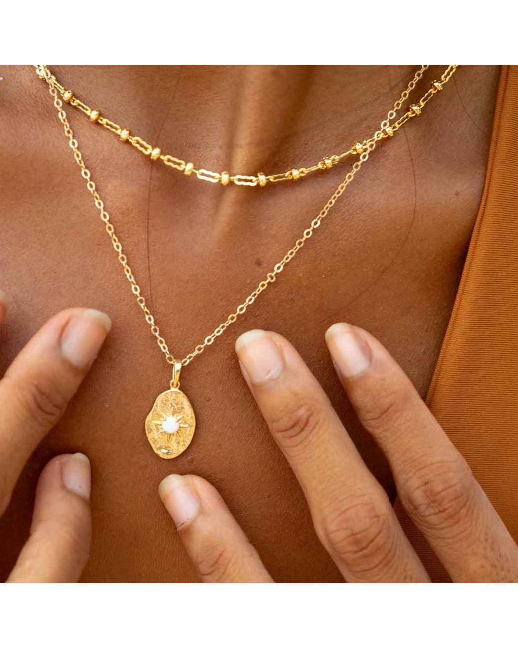 Formation Co. Jewellery Metallic Eros Opal Necklace