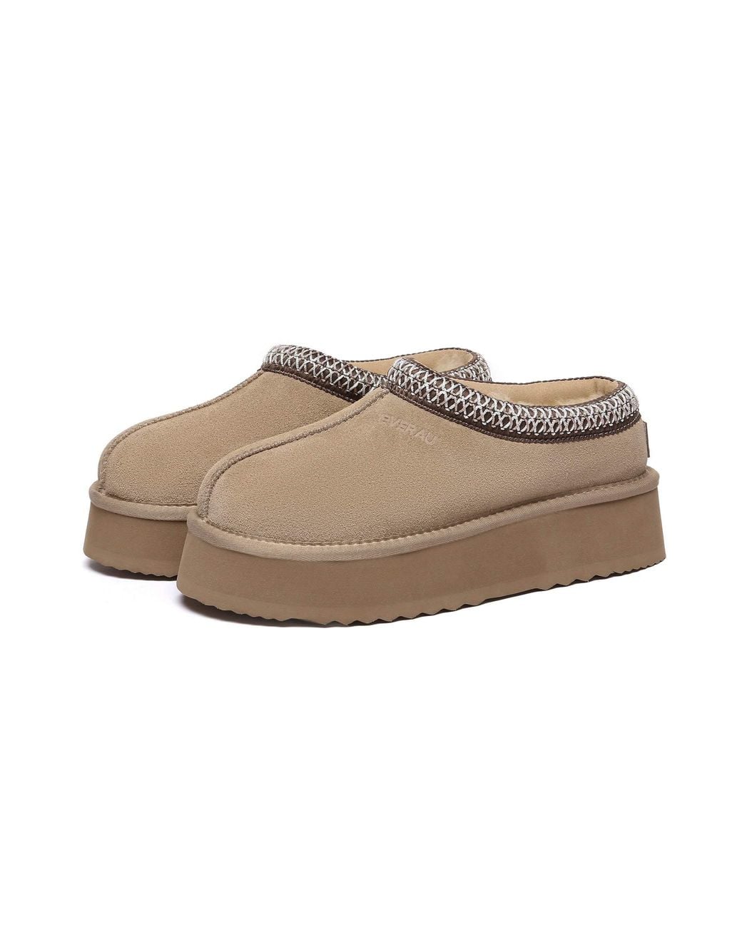 EverAu Australia Brown Neutrals Wonga Leather Slippers