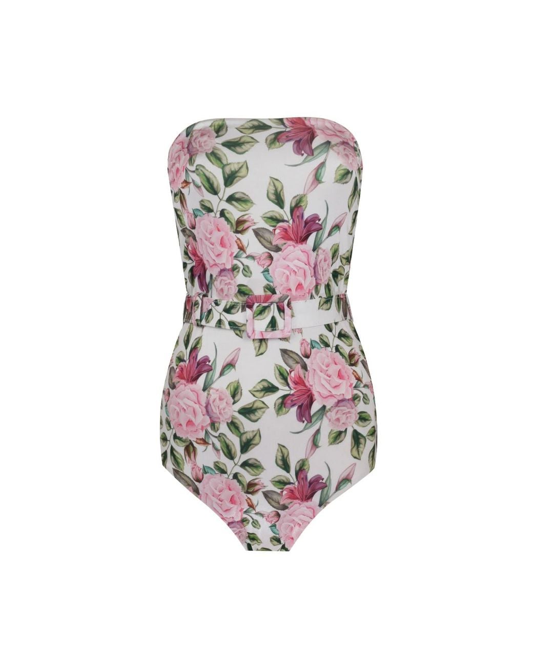 Nur Karaata White Gladious Rose Swimsuit