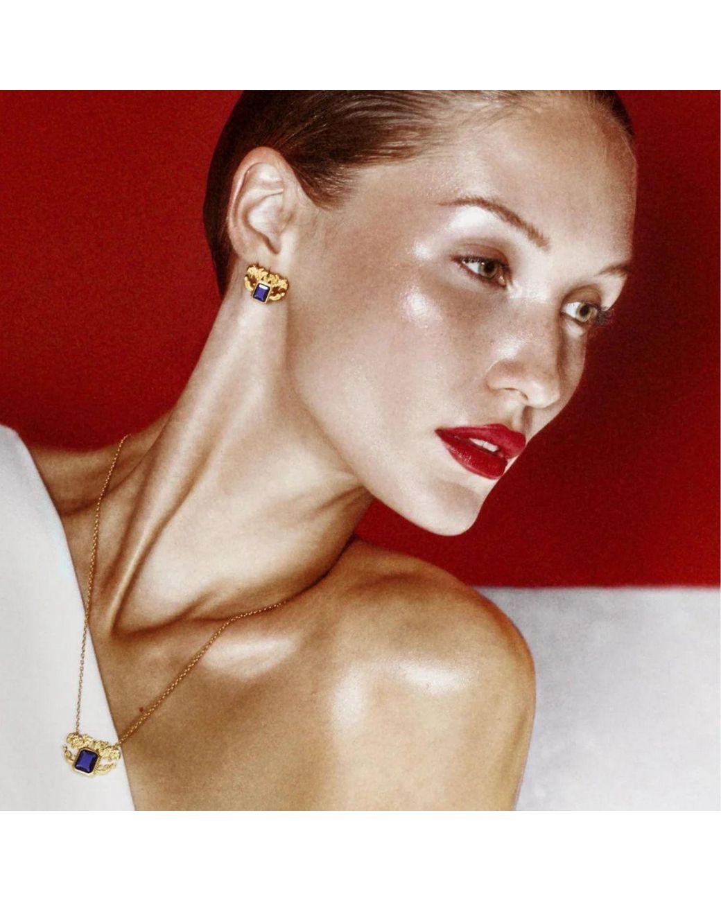 Stefan Tiron Blue Guinevere Earing