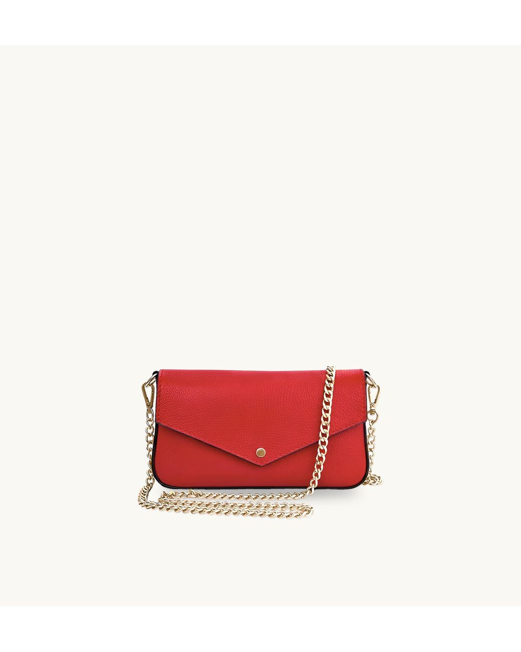 Apatchy London Red The Munro Scarlet Leather Shoulder Bag
