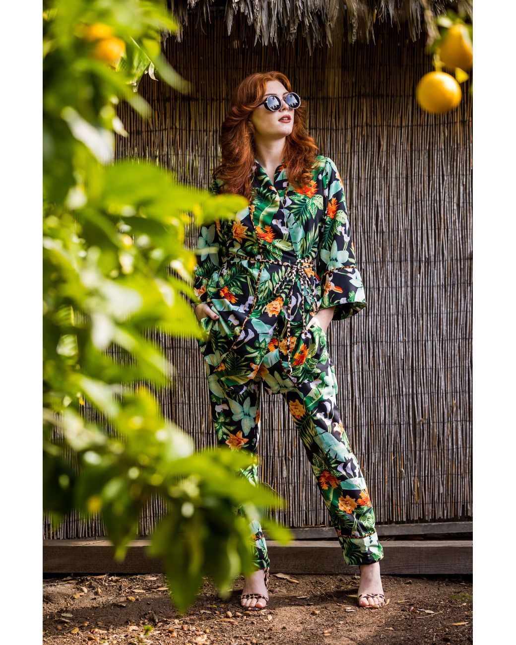 Jennafer Grace Green Midnight Jungle Paglama Set