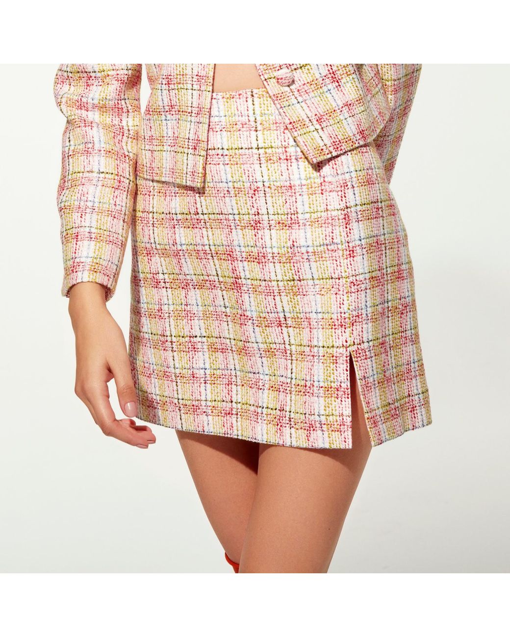 NAZLI CEREN White Irma A-Line Cotton Twill Mini Skirt