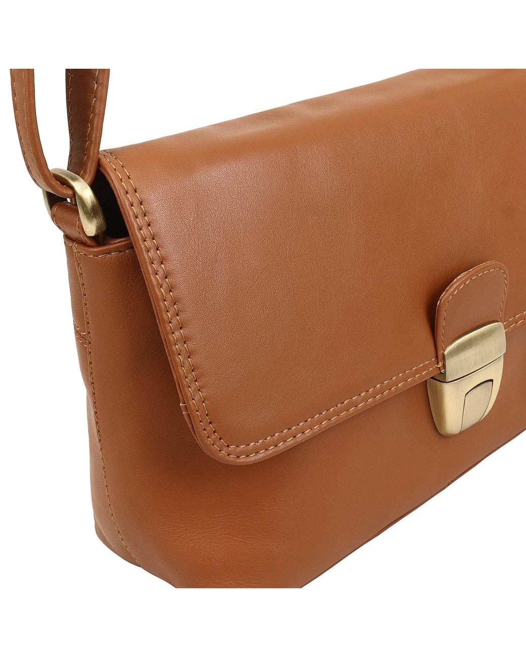 Lloyd Baker Brown Madurai Leather Crossbody Bag