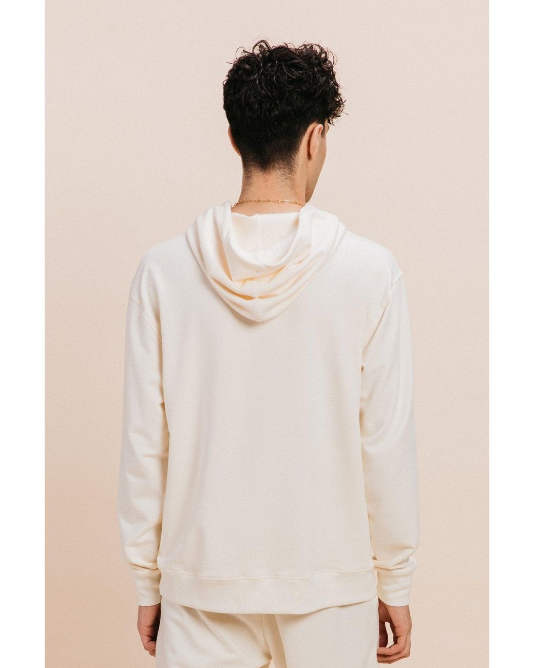 Ocio Leisurewear White Classic Softcore Hoodie for men