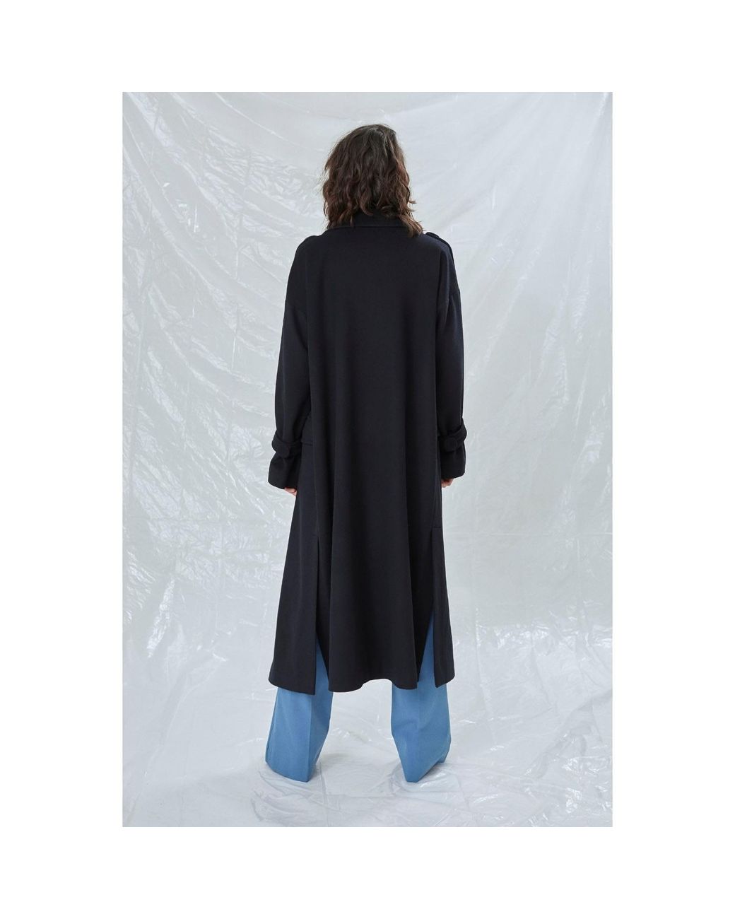 NAZLI CEREN Black Laura Oversized Coat