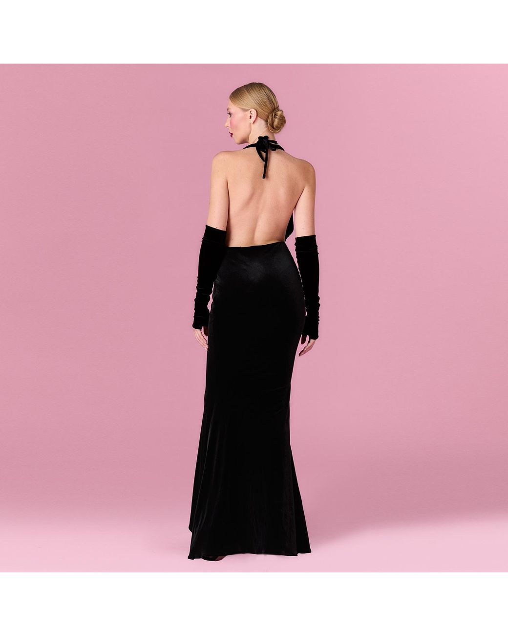 Nur Karaata Black Florence Bloom Dress