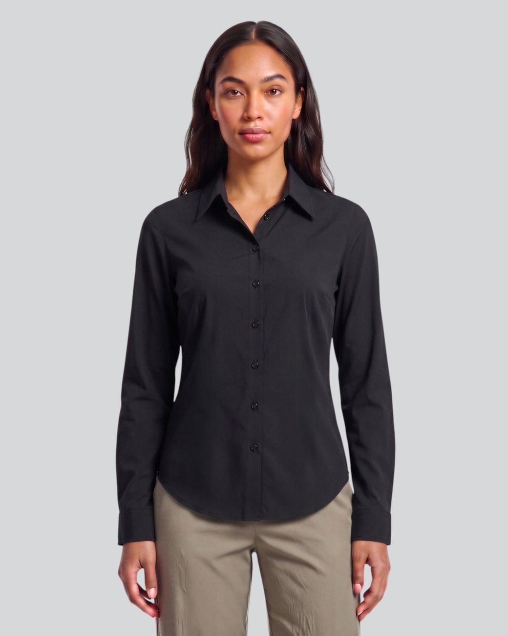 Lords of Harlech Blue Sutton Stretch Silk Long-Sleeve Shirt