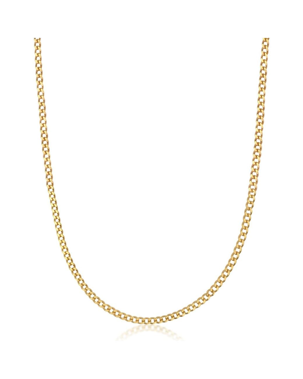 Nialaya Metallic Cuban Link Chain for men