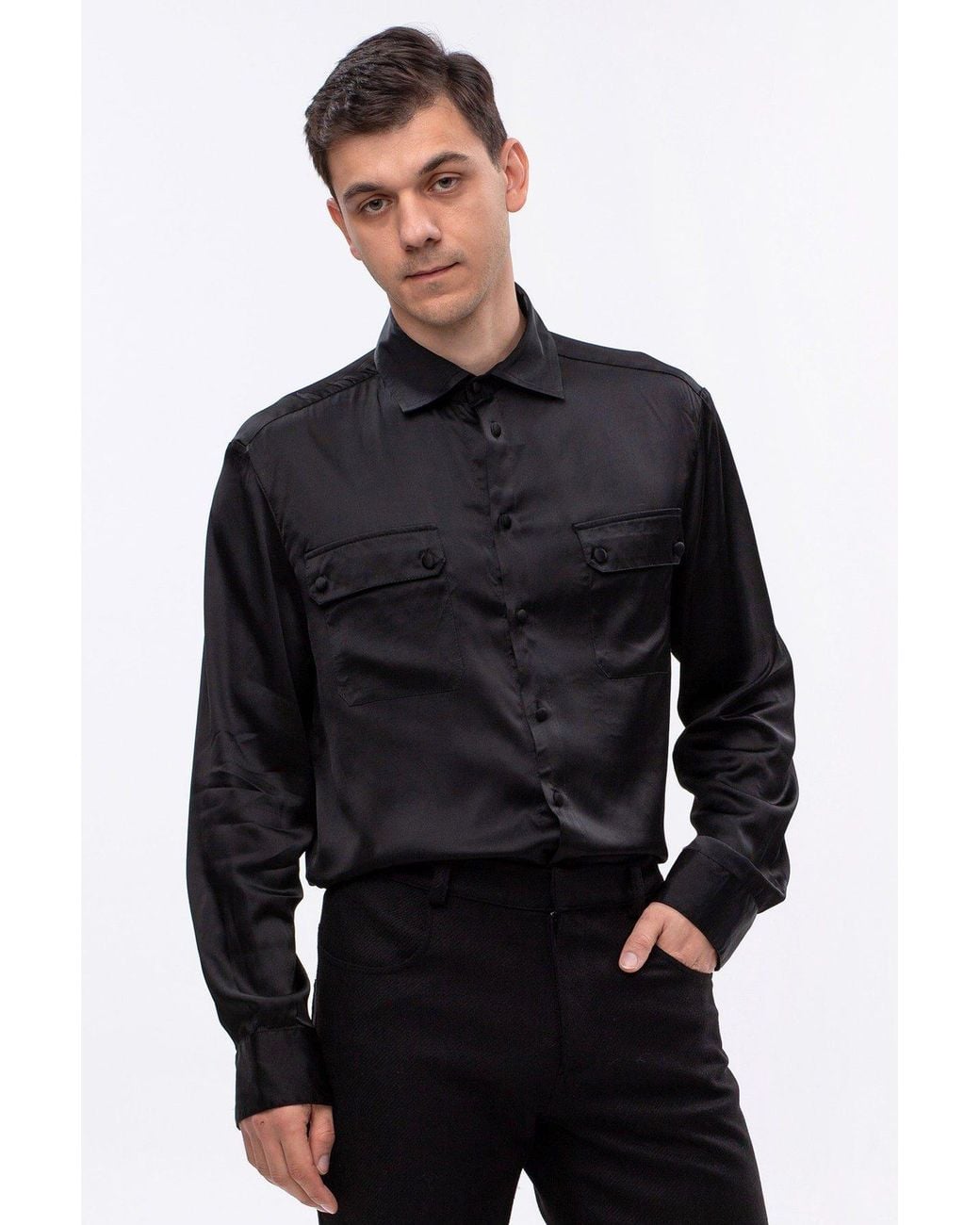 Maison Bogomil Black Regular Fit Shirt for men