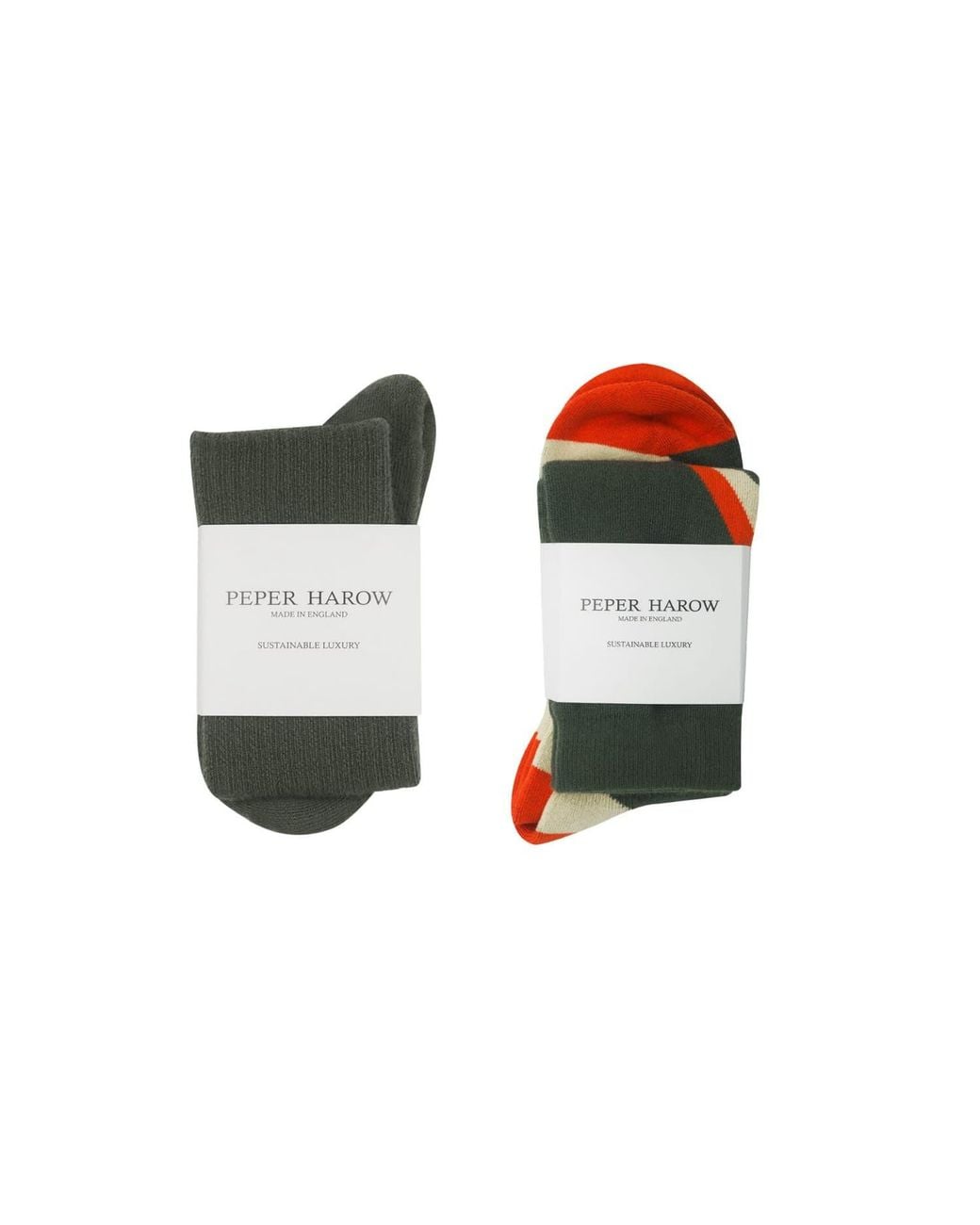 Peper Harow - Made in England Green Two Pairs Wool Socks Bundle – Ski & Boot for men